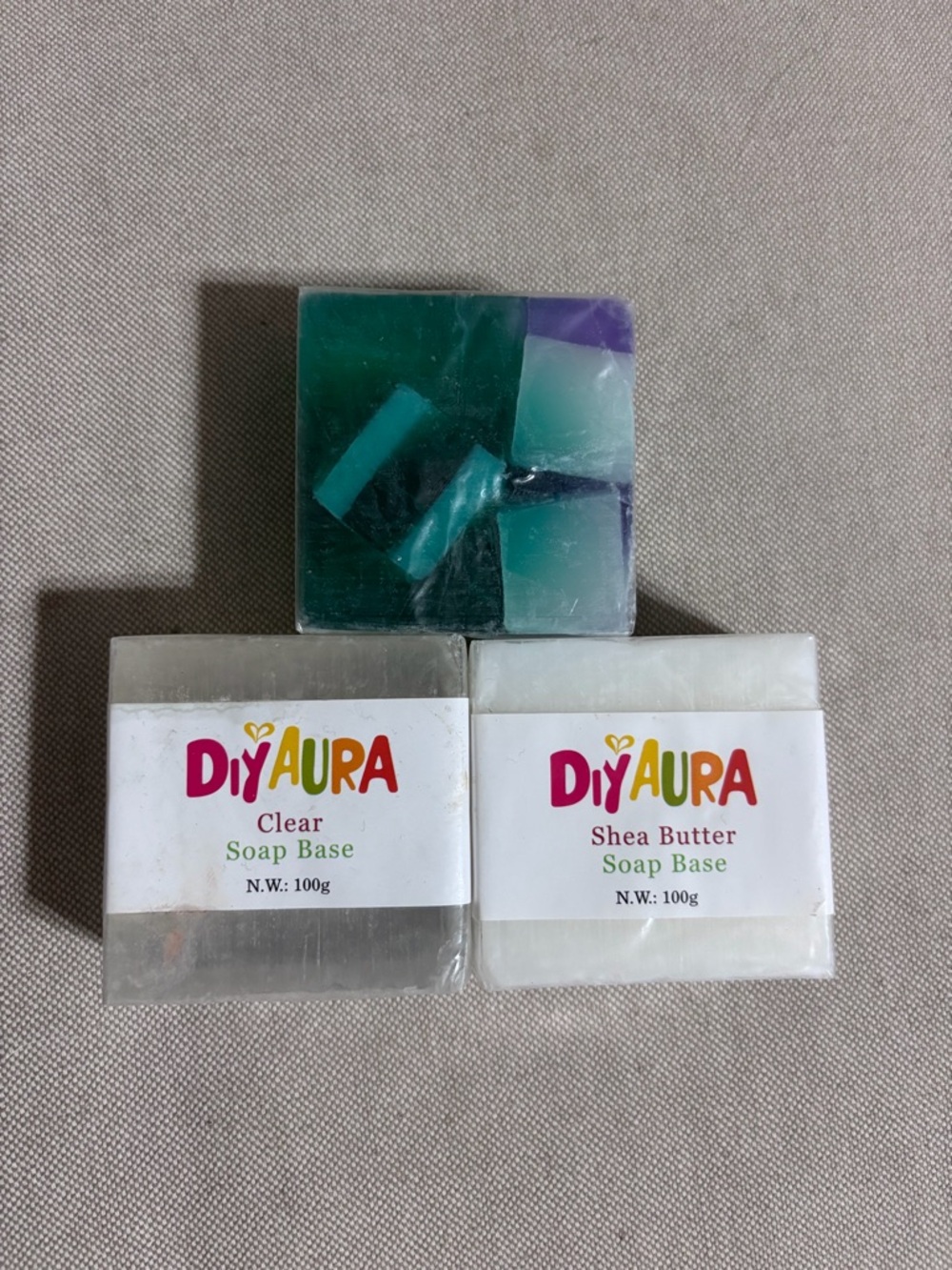 Aura Kids Soap Bases - White, Clear & Teal Accent